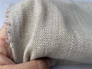 Møbelstof i hør/ viscose - meleret i lys grå